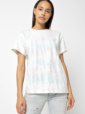 Reconstructed Oversized Tie Dye Tee / Sand Dollar