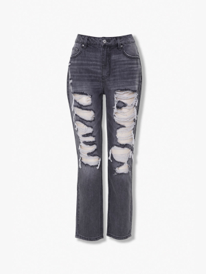 Destroyed Capri Jeans