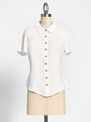 Modcloth X Collectif Poised For Success Blouse