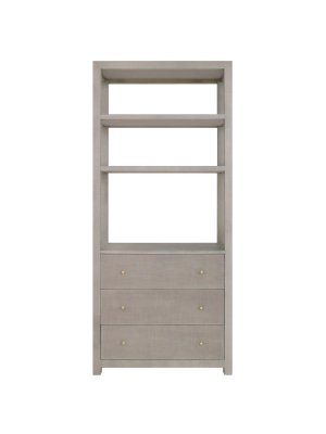 Worlds Away Silas Etagere - Grey