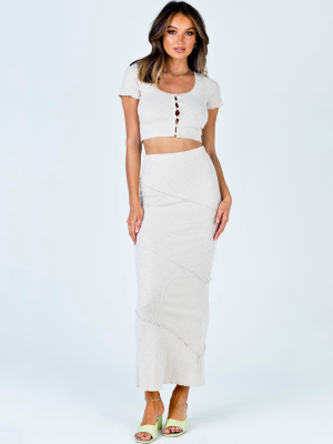 Oscar Maxi Skirt Beige