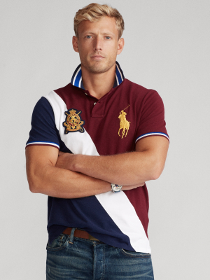 Custom Slim Fit Crest Mesh Polo Shirt