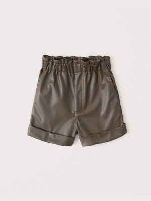 Vegan Leather Shorts