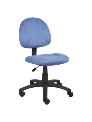 Microfiber Deluxe Posture Chair Blue - Boss Office Products