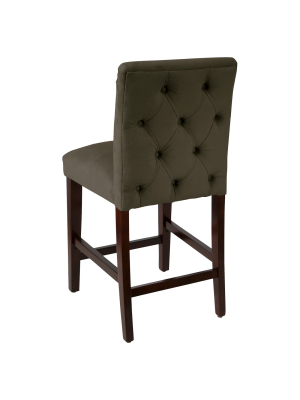 Aster Diamond Tufted Back Counter Height Barstool - Cloth & Company