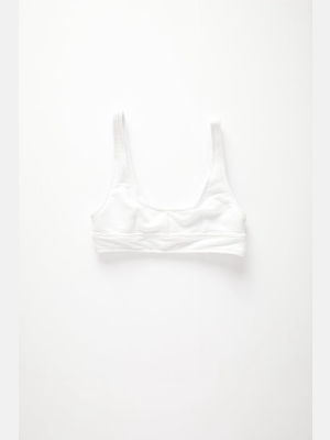 Signature Waistband Bralette Top - White