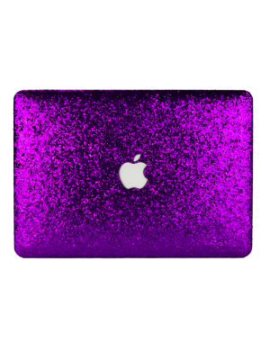 Violet Glitter Macbook Case