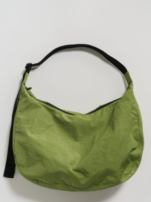 Large Nylon Crescent Bag - Green Apple
