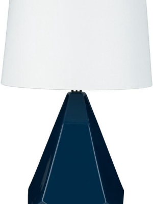 Enigma Table Lamp In Navy & White