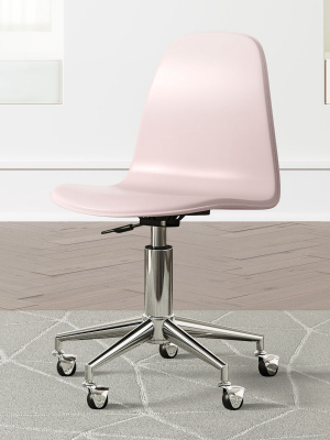 Kids Class Act Pink And Silver Desk Chair