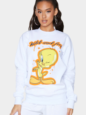 White Tweety Pie Wild Homage Sweatshirt