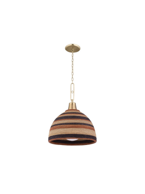 Lido Beach Aged Brass Pendant