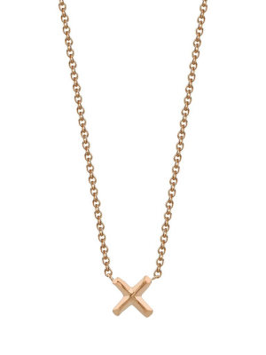 X Necklace - Yellow Gold