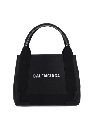 Balenciaga Logo Print Tote Bag