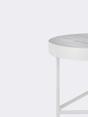 Medium Marble Table In White