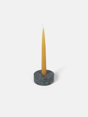 Stone Circle Candle Holder In Green
