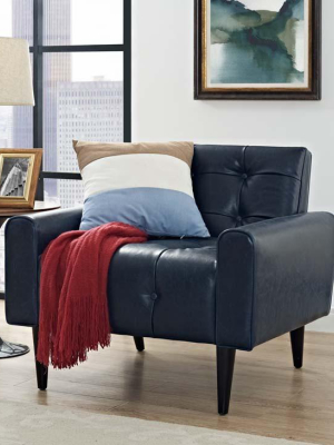 Hunt Upholstered Vinyl Arm Chair