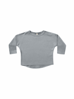 Quincy Mae Longsleeve Baby Tee - Ocean