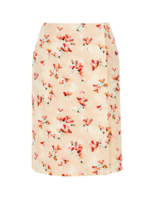 Prada Floral Printed Midi Skirt