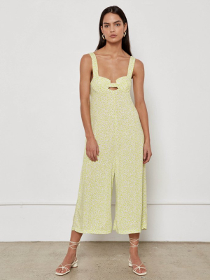 Jenny Jumpsuit - Lime Wildflower