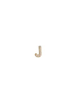 Diamond Letter J Charm