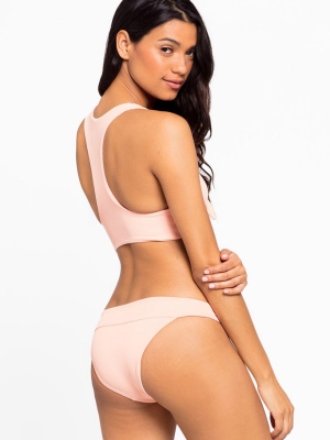 Veronica Fold Over Hipster Bikini Bottom - Cherry Blossom Pink