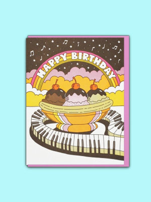 Banana Split Happy Birthday Greeting Card
