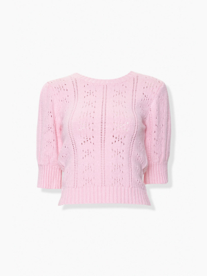 Pointelle Knit Sweater