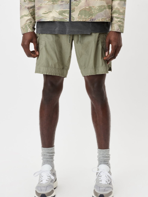 Cotton Poplin Frame Shorts / Olive