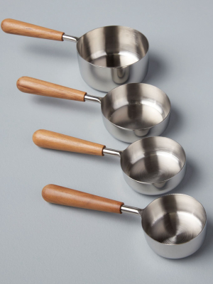 Be Home Teak + Stainless Measuring Cup Set