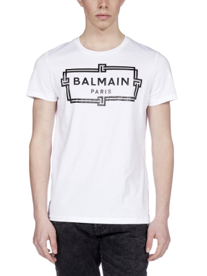 Balmain Logo Print Crewneck T-shirt