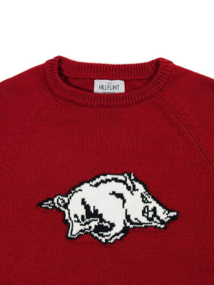 Merino Arkansas Crewneck Mascot Sweater