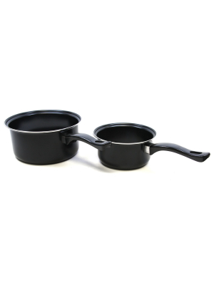 Brentwood 2 Piece Carbon Steel Sauce Pan Set