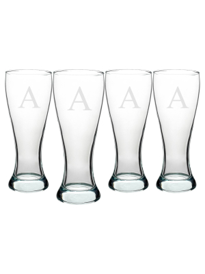 Cathy's Concepts Personalized Pilsner Glass 20oz Set Of 4 A-z