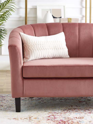 Prospect Channel Tufted Upholstered Velvet Loveseat