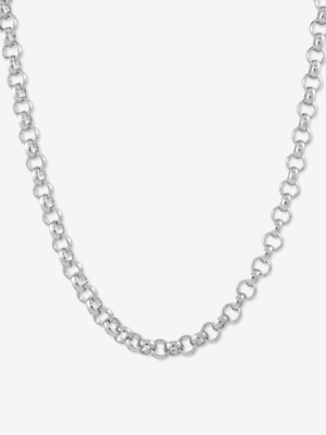 Sanctuary Project Round Chain Link Necklace Silver