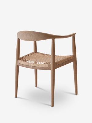 Hans Wegner Round Chair "the Chair" In Soaped Oak By Pp Mobler