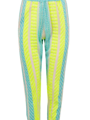 Neon Lime/aqua Blue Pants