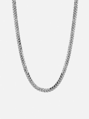 6.5mm Cuban Chain Necklace, Sterling Silver