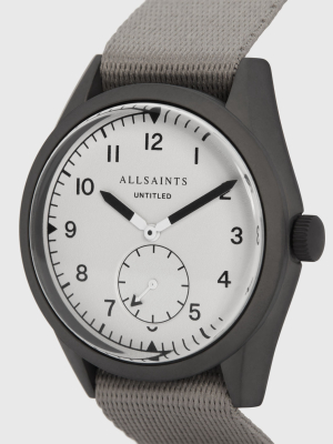 Untitled Ii Gunmetal Stainless Steel And Grey Nylon Watch Untitled Ii Gunmetal Stainless Steel And Grey Nylon Watch
