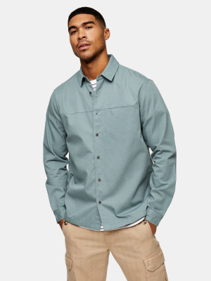 Gray Twill Slim Shirt