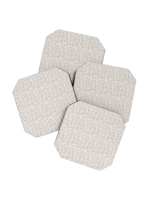 Holli Zollinger Poppy Grey Coaster Set - Deny Designs