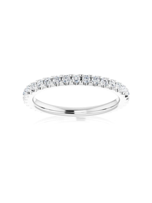 Pompeii3 1/2 Ct Lab Created Diamond Ex3 Eternity Ring Womens Bad 14k White Gold