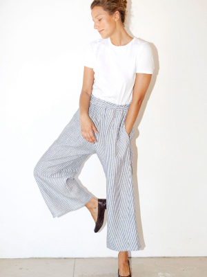 Striped Linen Karate Pants