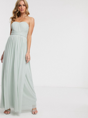 Lipsy Multiway Maxi Dress In Soft Green