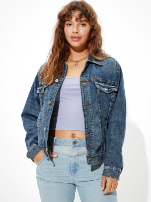 Ae Denim Destroyed Boyfriend Jacket