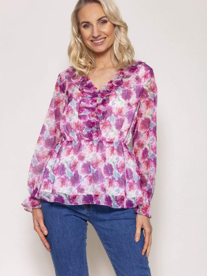 Genevieve Top In Multi Print