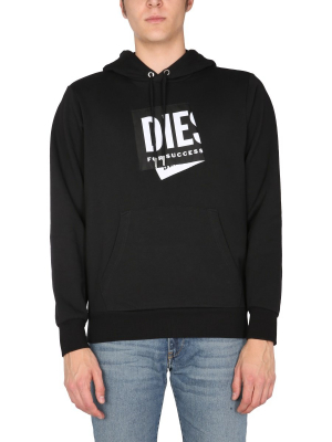 Diesel Folded Logo Hoodie