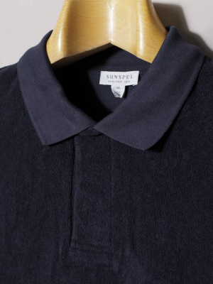 Sunspel Terry Polo (navy)