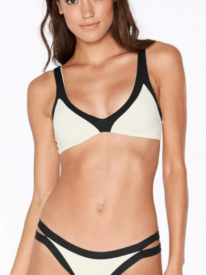 L Space Domino Misty Bralette Top In Cream Cbmtt18-crm